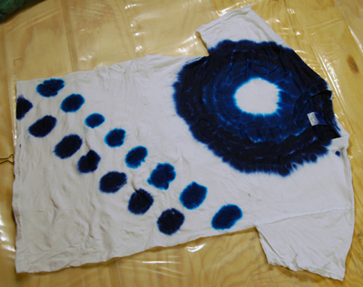 Dye applied to shirt